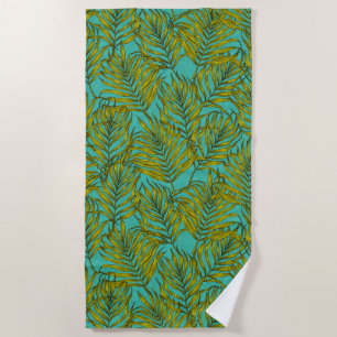 Palm leaves beach towel