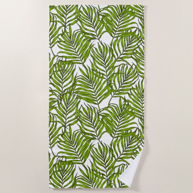 Palm leaves beach towel (Front)