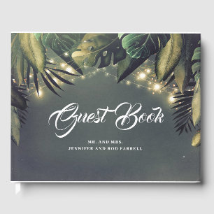 Palm Leaves Beach Wedding Guest Book