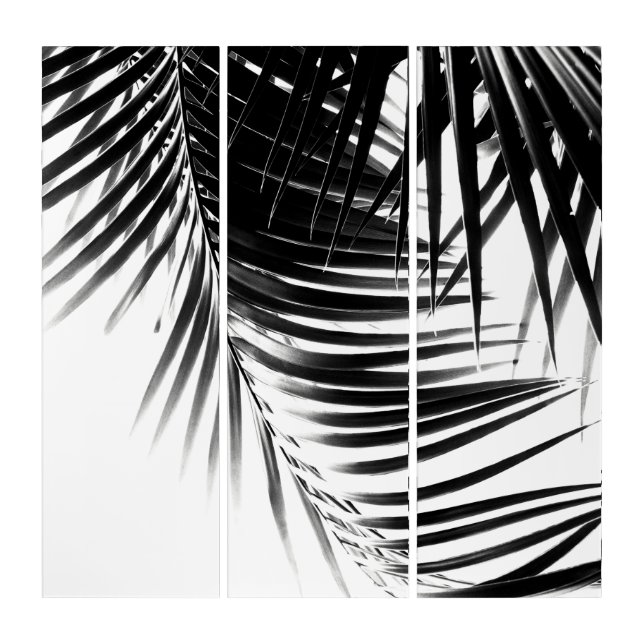 Palm Leaves Black & White Vibes #1 #tropical Triptych (Front)