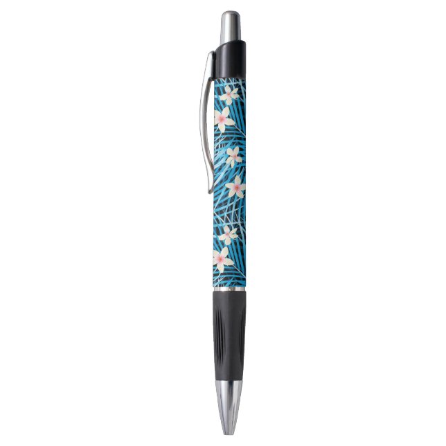 Palm Leaves Blue Pattern Pen (Top (Vertical))