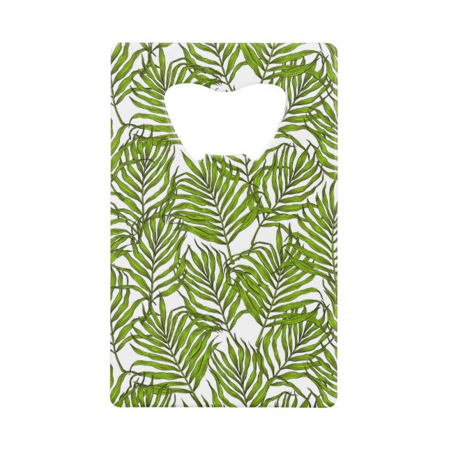 Palm leaves credit card bottle opener (Front)