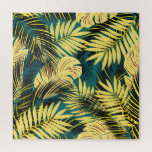Palm Leaves: Dark Vintage Tropical Jigsaw Puzzle