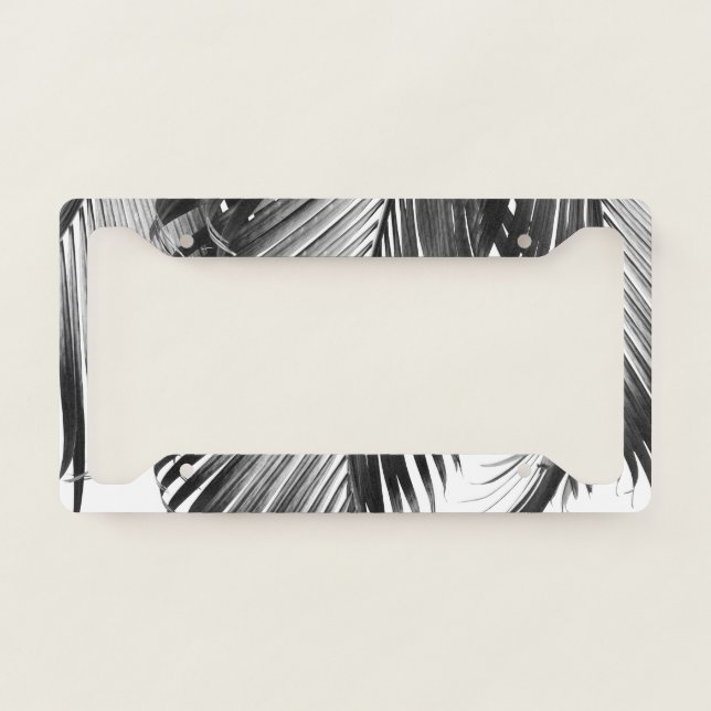 Palm Leaves Finesse #2 #tropical #wall #art  License Plate Frame (Front)