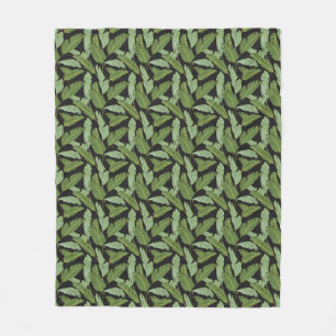 Palm Leaves Fleece Blanket