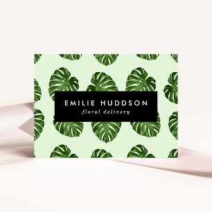 Palm Leaves, Green Leaves, Floristry, Flower Shop Business Card