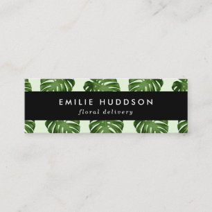Palm Leaves, Green Leaves, Floristry, Flower Shop Mini Business Card