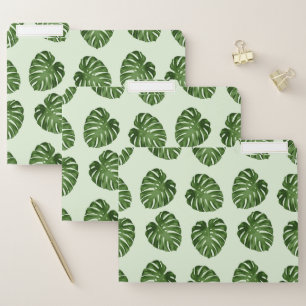 Palm Leaves, Green Leaves, Tropical Pattern File Folder