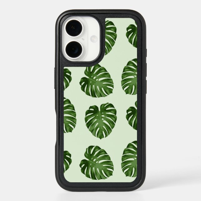 Palm Leaves, Green Leaves, Tropical Pattern Otterbox iPhone Case (Back)
