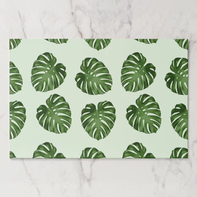 Palm Leaves, Green Leaves, Tropical Pattern Paper Pad (Front)