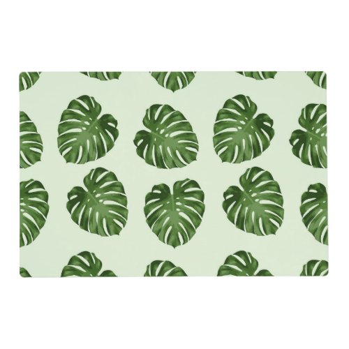 Palm Leaves Green Leaves Tropical Pattern Placemat