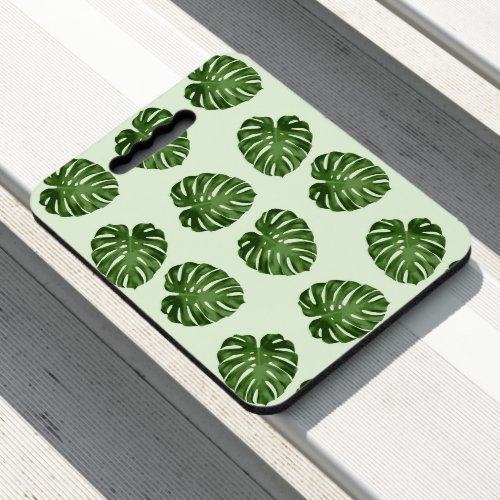 Palm Leaves Green Leaves Tropical Pattern Seat Cushion