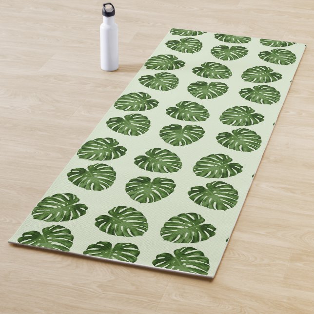 Palm Leaves, Green Leaves, Tropical Pattern Yoga Mat (In Situ)