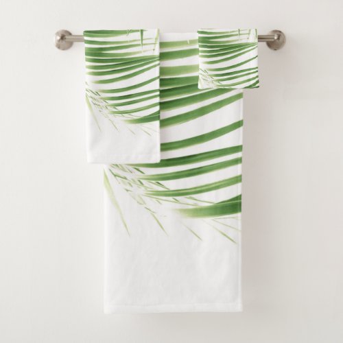 Palm Leaves Green Vibes 9 Bath Towel Set