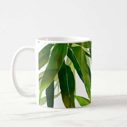 Palm Leaves Hand Painted Pattern Coffee Mug