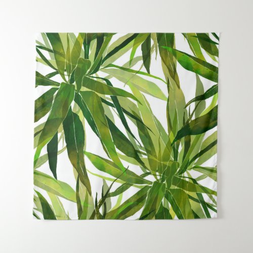 Palm Leaves Hand Painted Pattern Tapestry