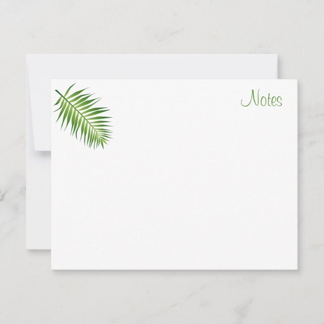 Palm Leaves Hand Script Modern Elegant Template (Front)