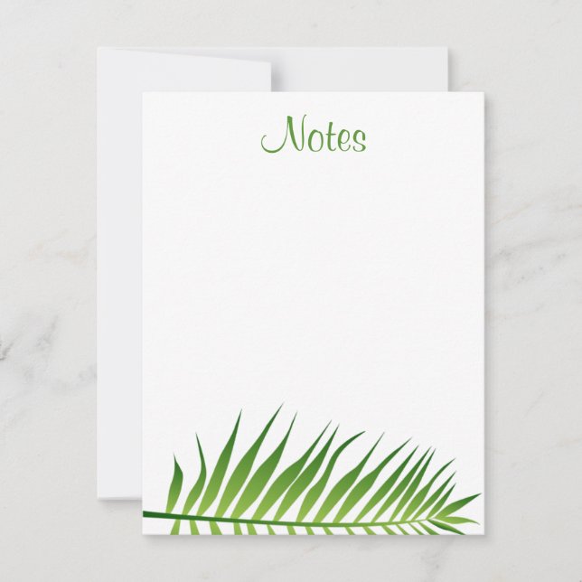 Palm Leaves Handwriting Script Template Floral (Front)