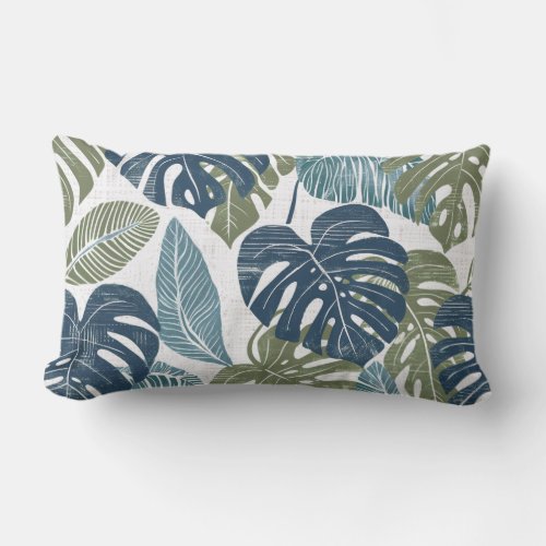 Palm Leaves Lumbar Pillow