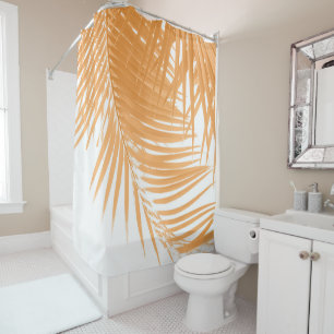 Palm Leaves Marigold Vibes #1 #tropical #decor Shower Curtain