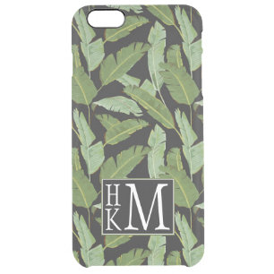 Palm Leaves   Monogram Clear iPhone 6 Plus Case