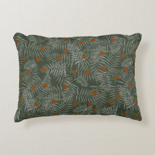Palm Leaves & Oranges Accent Pillow