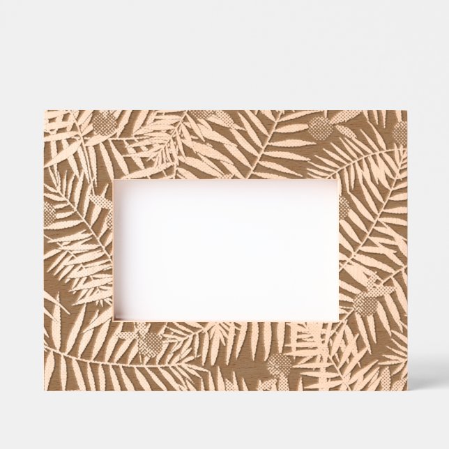 Palm Leaves & Oranges Engraved Frames (Front)