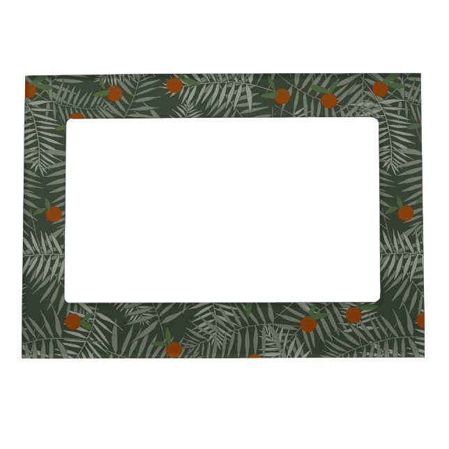 Palm Leaves & Oranges Magnetic Frame (Front)