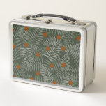 Palm Leaves &amp; Oranges Metal Lunch Box