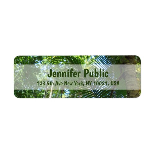 Palm Leaves Palms Nature Template Return Label
