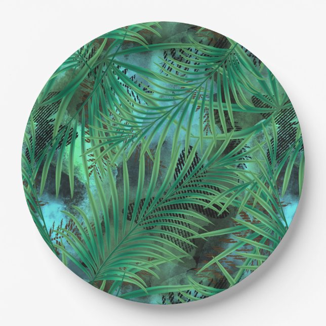 Palm leaves . paper plates (Front)