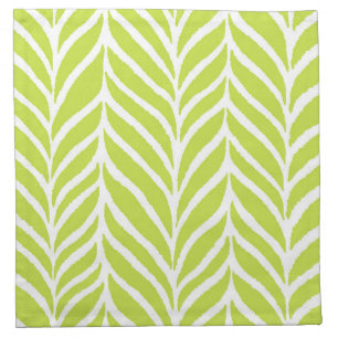 Palm Leaves Pattern Chartreuse Green Cloth Napkin