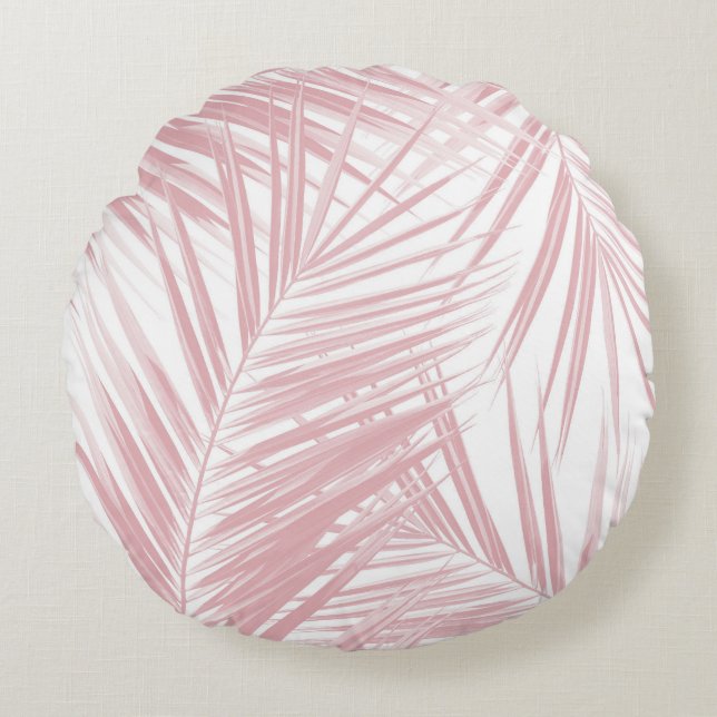 Palm Leaves Pattern Dream 5 #tropical#art Round Pillow (Front)