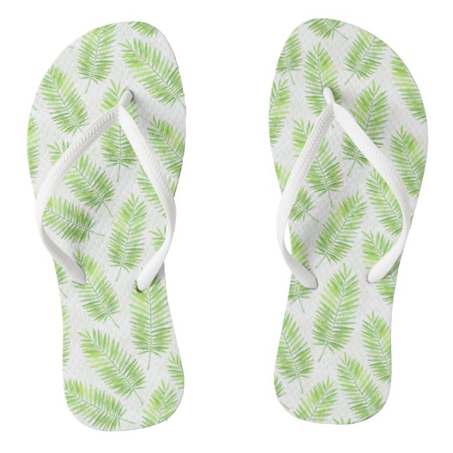 Palm leaves pattern flip flops (Footbed)