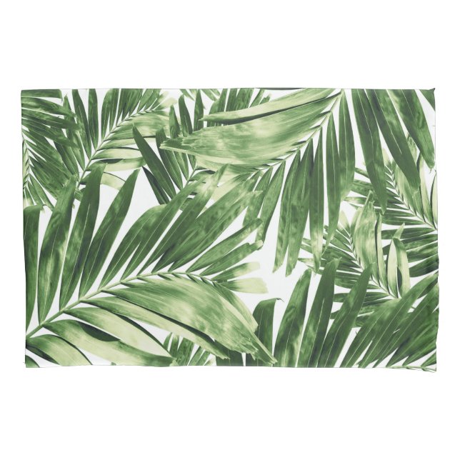 Palm Leaves Pattern Love #2 #tropical #wall #decor Pillow Case (Front)
