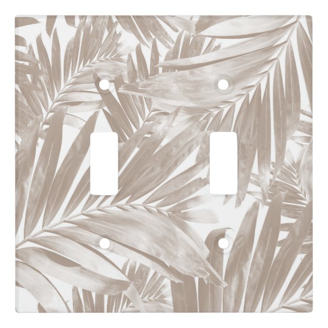 Palm Leaves Pattern Love #4 #tropical #wall #decor Light Switch Cover (Front)