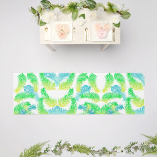 Palm Leaves Pattern Outdoor Rug – Tropical Green 