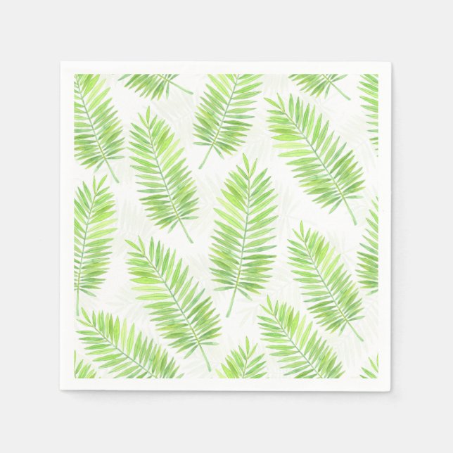 Palm leaves pattern paper napkins (Front)