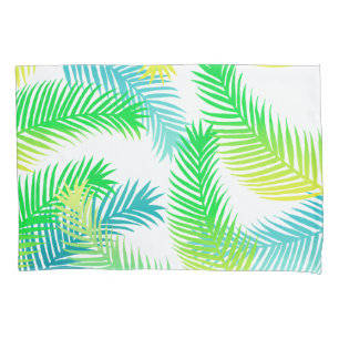 Palm leaves pattern pillow case