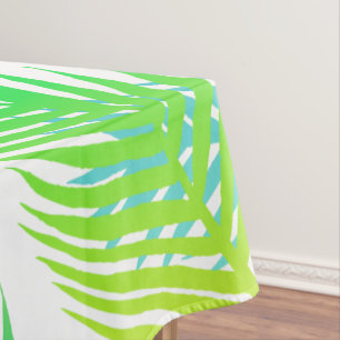 Palm Leaves Pattern Tablecloth – Tropical Leaf