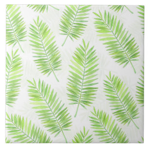 Palm leaves pattern tile