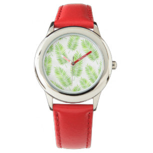 Palm leaves pattern watch