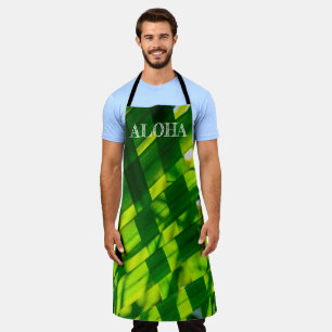 Palm Leaves Plaid, Kapaa, Kauai, Hawaii Apron