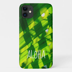 Palm Leaves Plaid, Kapaa, Kauai, Hawaii iPhone 11 Case