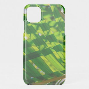 Palm Leaves Plaid, Kapaa, Kauai, Hawaii Clear iPhone 11 Case