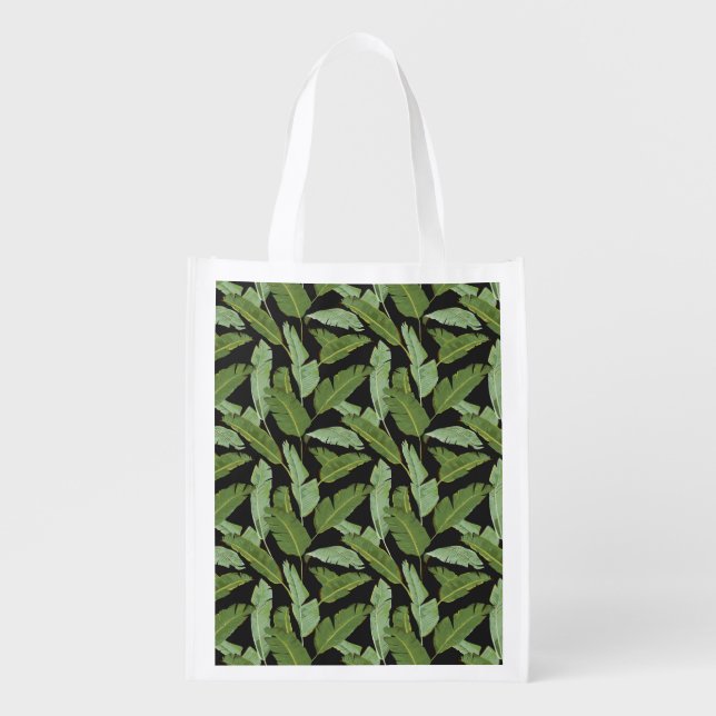 Palm Leaves Reusable Grocery Bag (Front)