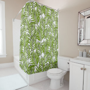 Palm leaves shower curtain
