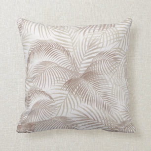 Palm leaves style throw pillow