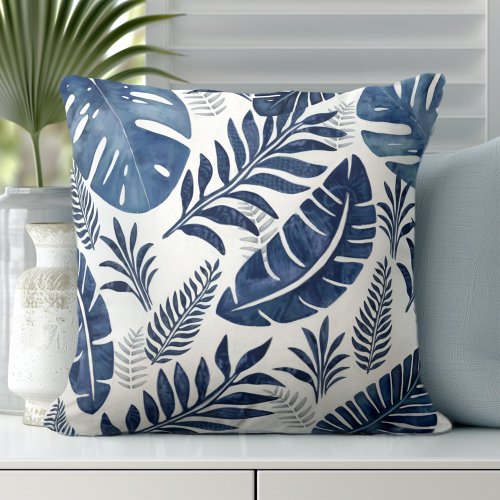 Palm Leaves Throw Pillow