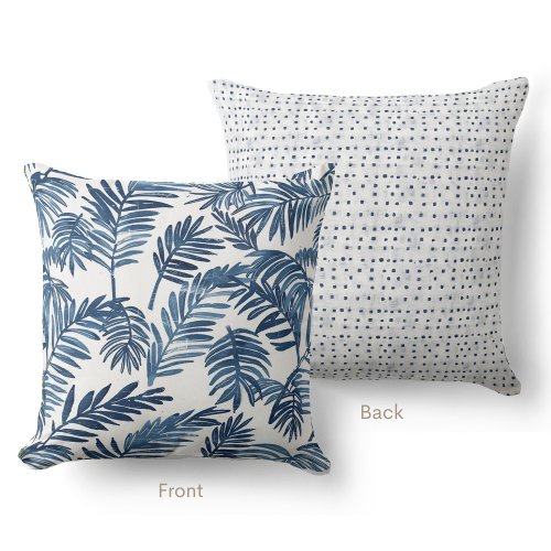 Palm Leaves Throw Pillow Double_Sided